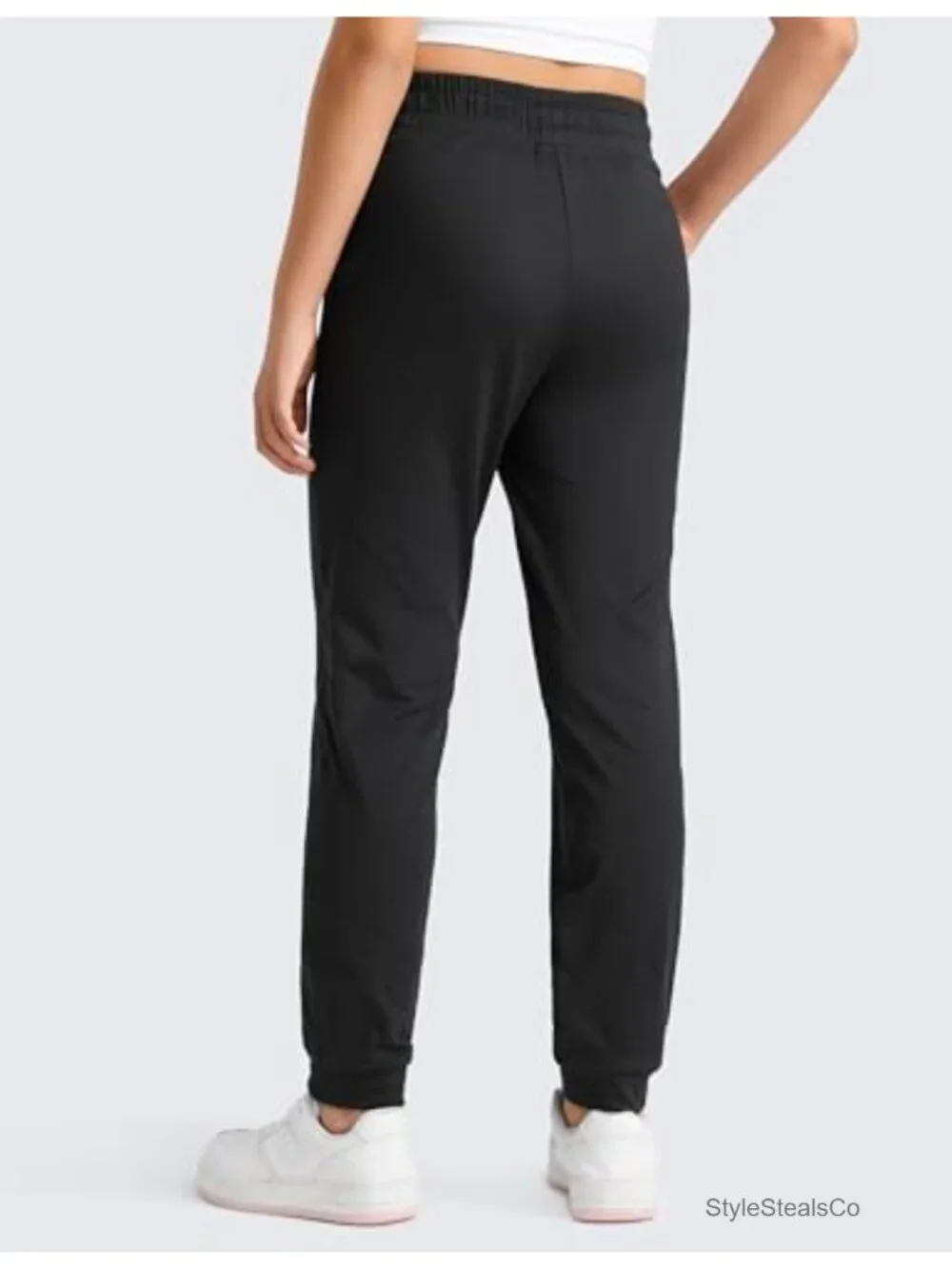 Girls Cloud Jersey Joggers Sweatpants Soft Brushed Knit Mid Rise